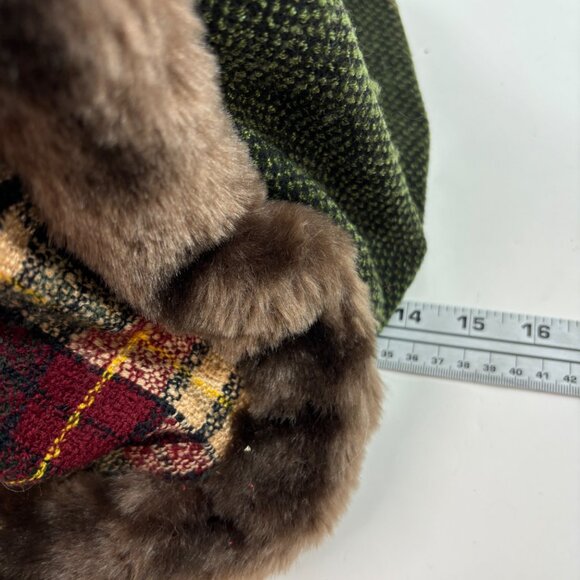 Vintage  Dan Dee Santa Claus 33" Doll In Plaid Coat With Teddy & Festive Accents - Picture 10 of 13